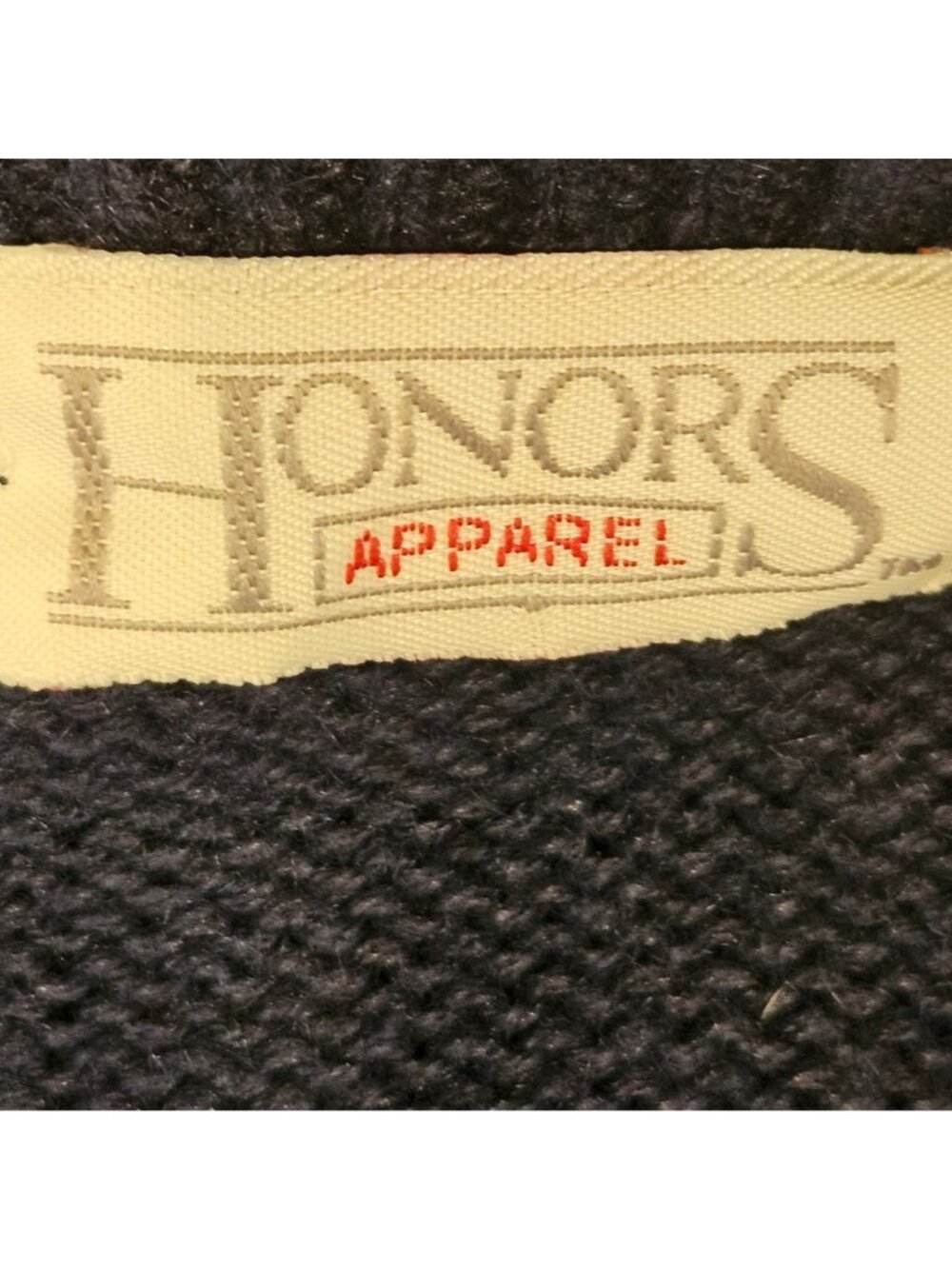Vintage Honors Navy & White V-Neck Womens L Sweater Diamond Pattern career casua - Picture 7 of 9